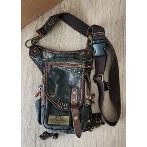 Ukoala Bag Wrangler II Canvas Leather Conceal Carry Hip Thigh Bag – Distress